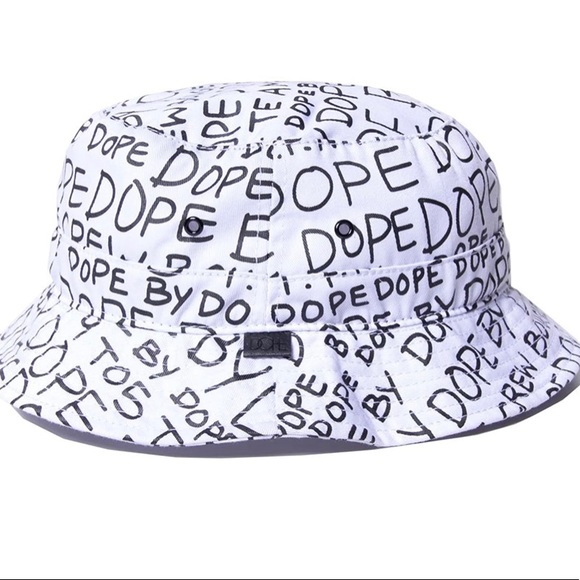 Dope Logo White Black Bucket Hat 